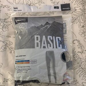 Basic Dual-Layer Women's Base Layer Leggings - Black